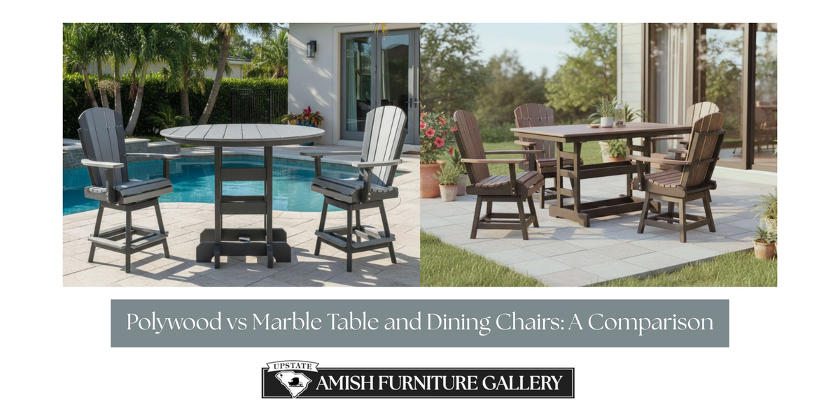 Poly Wood vs Marble Table and Dining Chairs Comparison