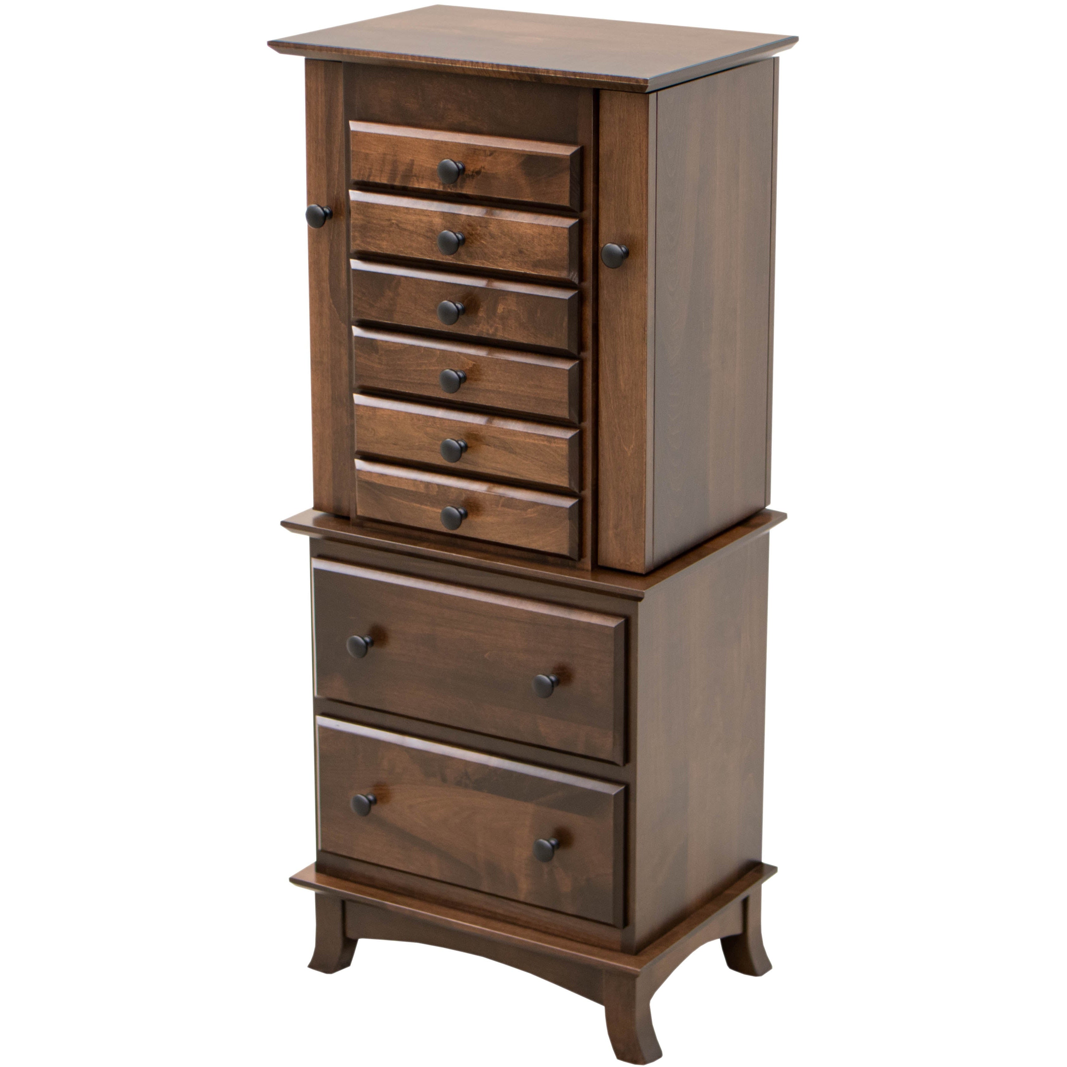 Upstate Amish Furniture Gallery Shaker Split Jewelry Armoire