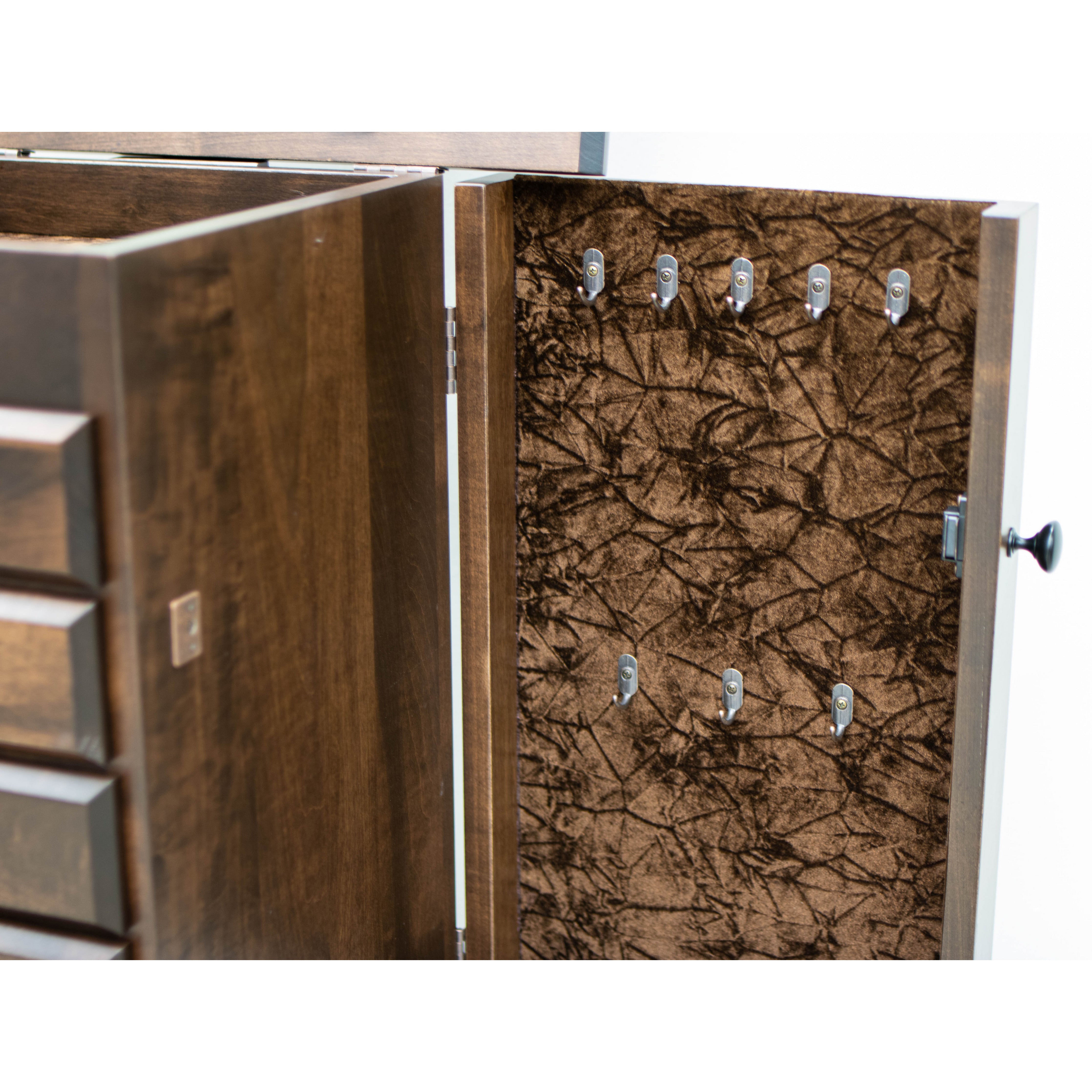 Upstate Amish Furniture Gallery Shaker Split Jewelry Armoire - Thumbnail 4