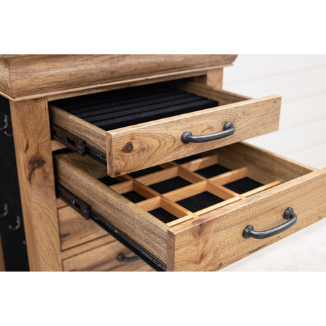 Louis Phillippe Hickory Wood Jewelry Armoire | WB