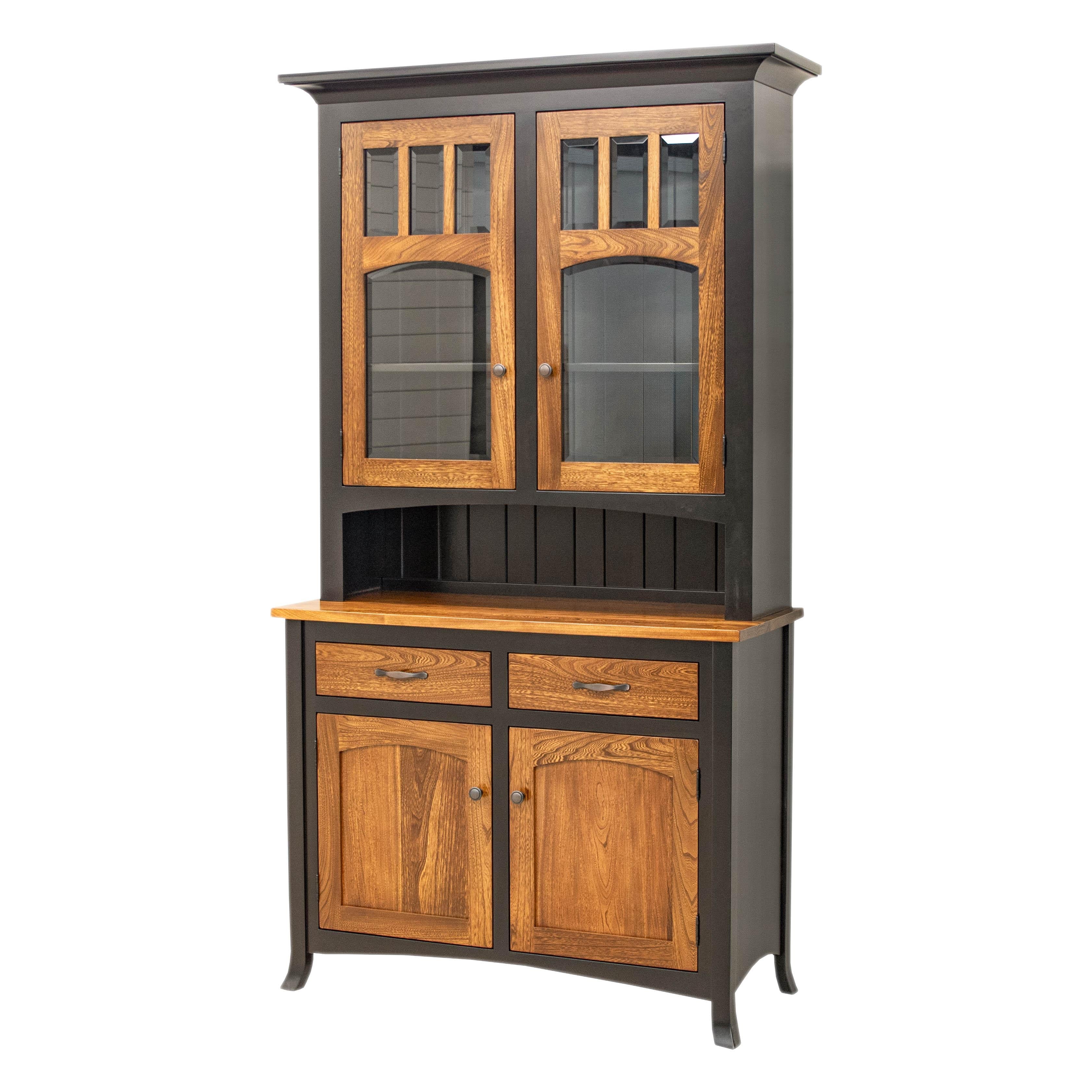 Biltmore Black & Solid Wood 2-Door Hutch – Upstate Amish Furniture