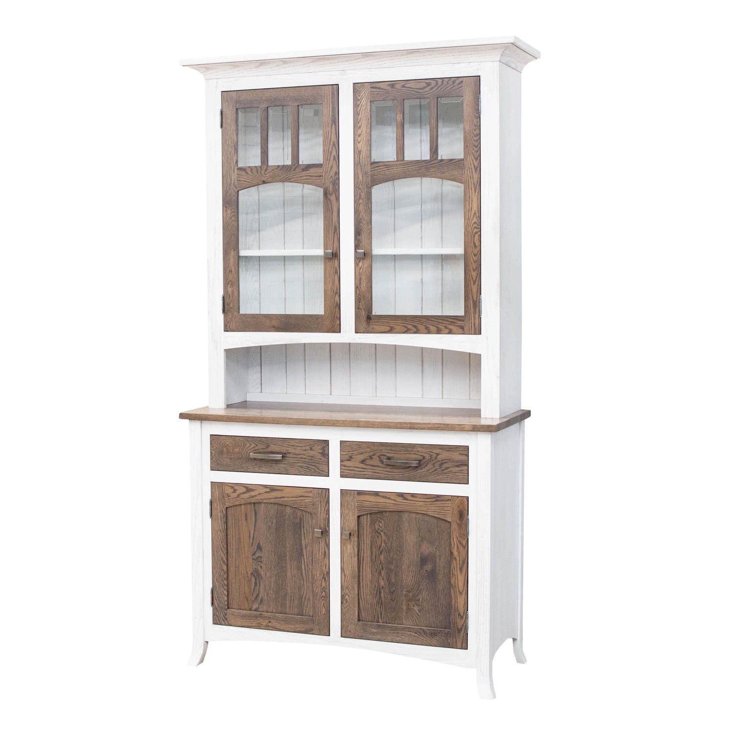 Biltmore White & Wood Hutch - 2-Door | O-GW&RWO-SB
