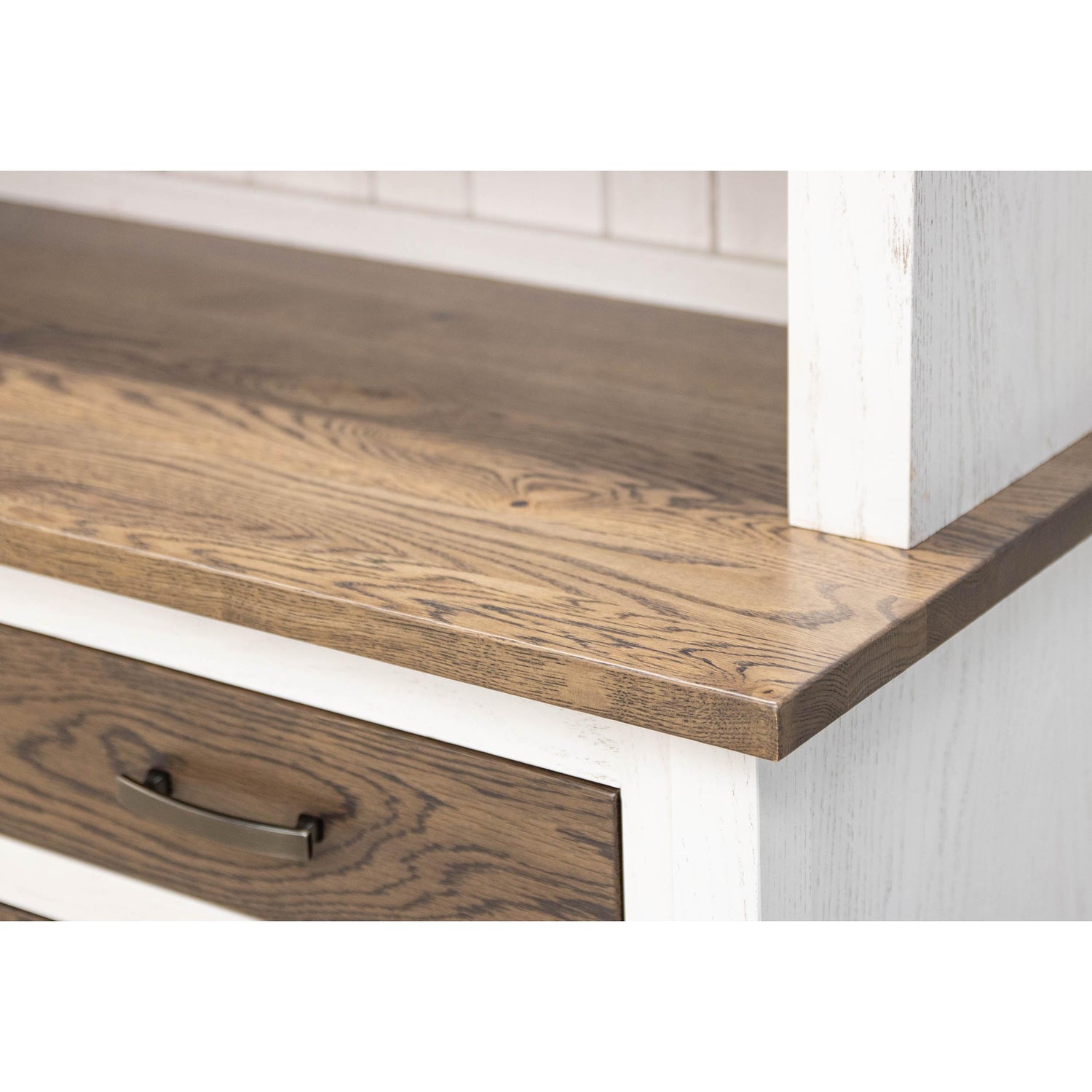 Biltmore White & Wood Hutch - 2-Door | O-GW&RWO-SB