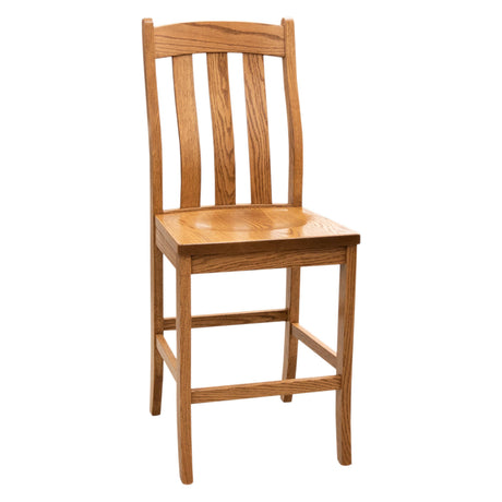 Fostoria Oak Wood 24" Stationary Bar Stool | FW