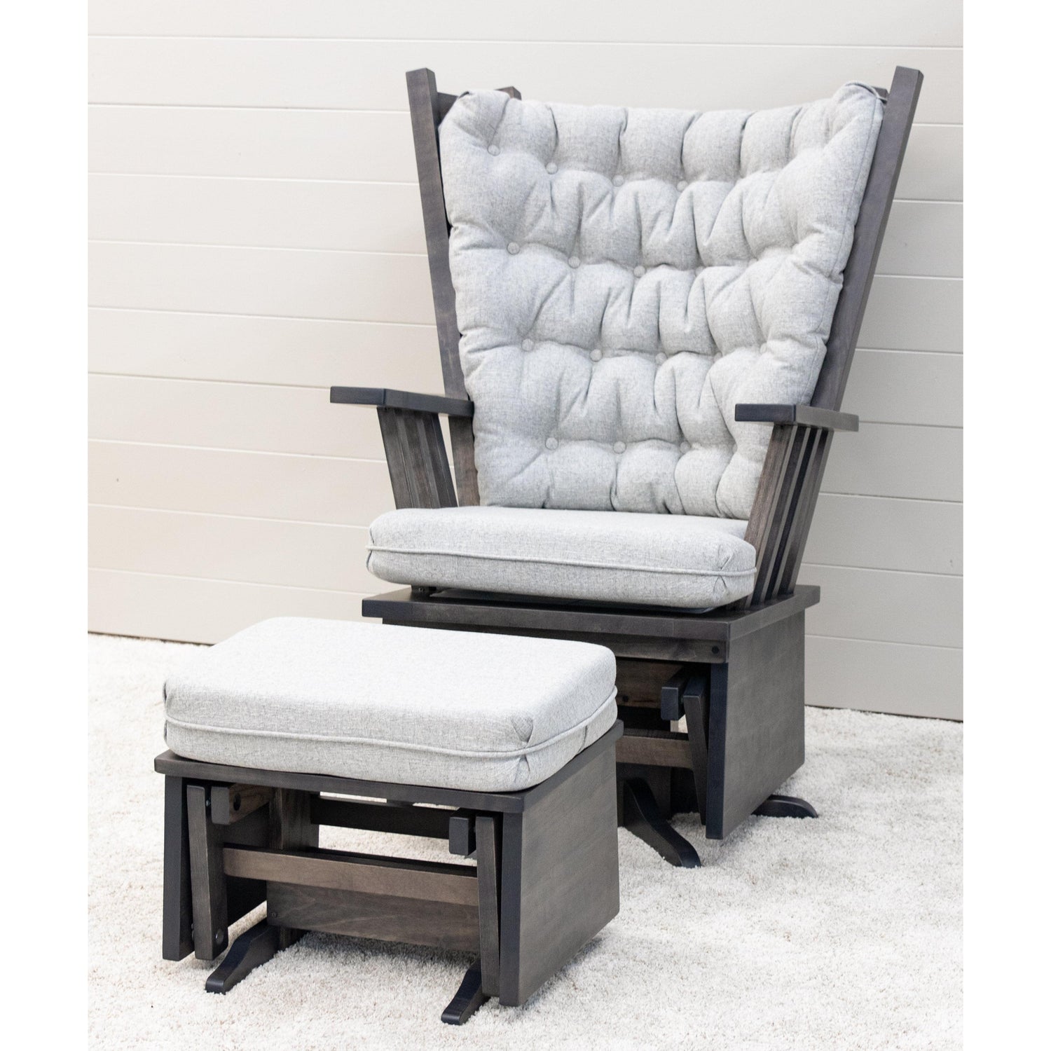Mission Maple Wood Swivel Glider Rocker & Ottoman | AB-4275-K