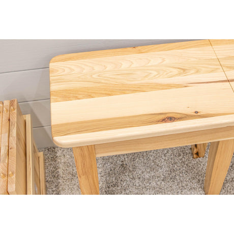 Shaker Leg Hickory Wood Expandable Dining Bench | NAT