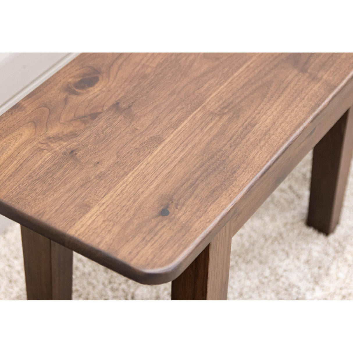 Shaker Leg Walnut Wood Expandable Dining Bench | CO