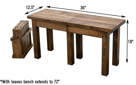 Straight Leg Expandable Bench, 3' to 6'