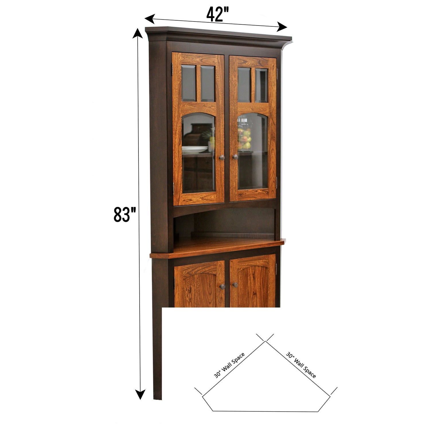 Biltmore Hickory Wood Corner Hutch | WB