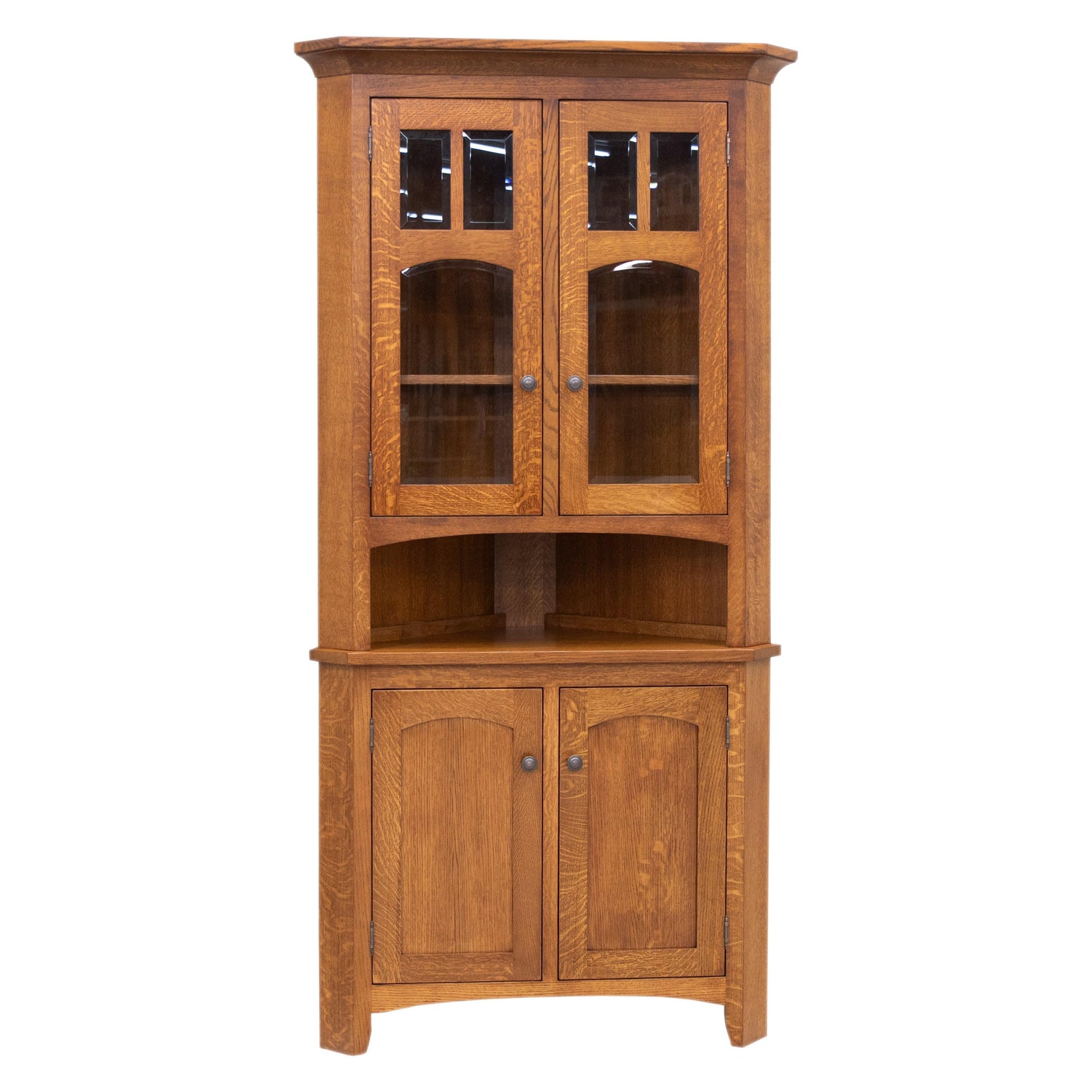Biltmore Quarter Sawn White Oak Wood Corner Hutch | MC