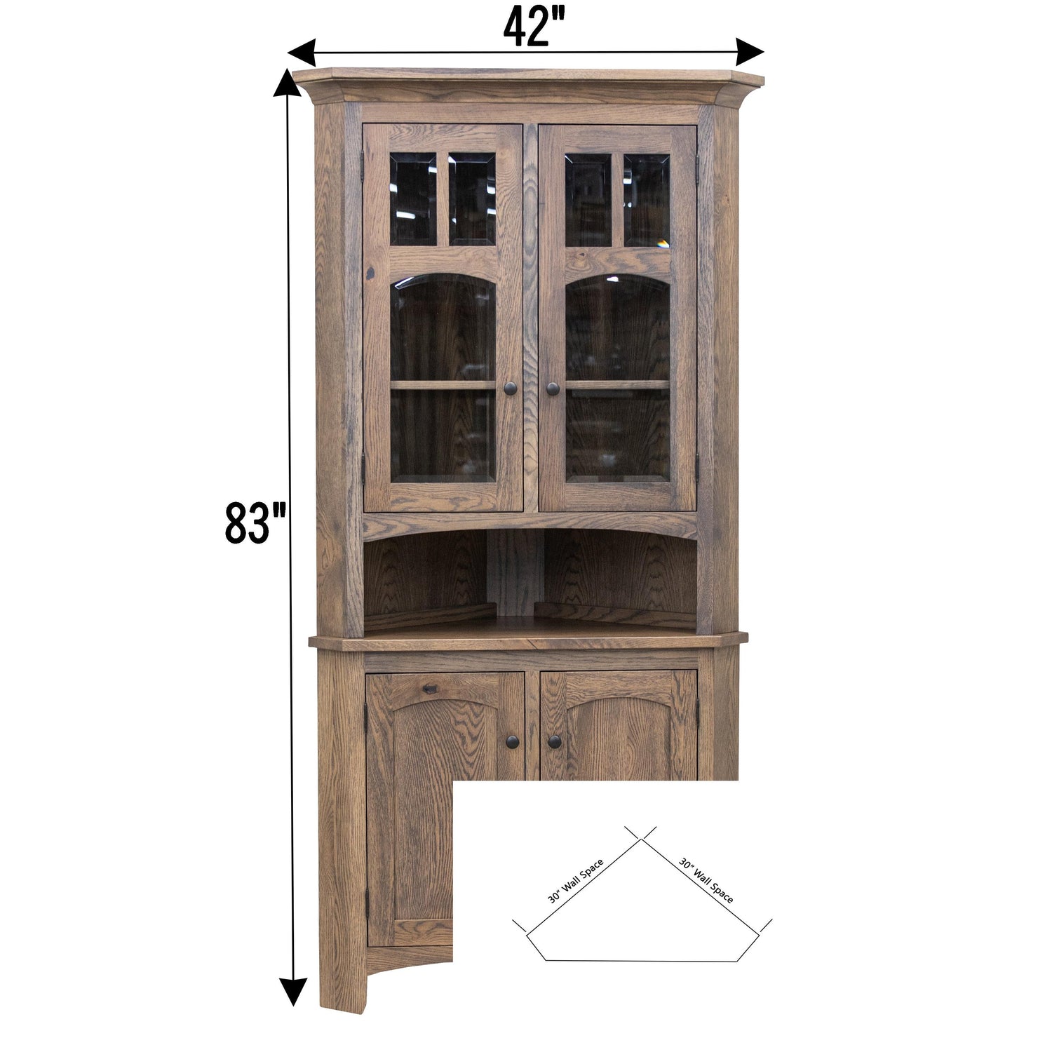 Biltmore White Oak Wood Corner Hutch | SB