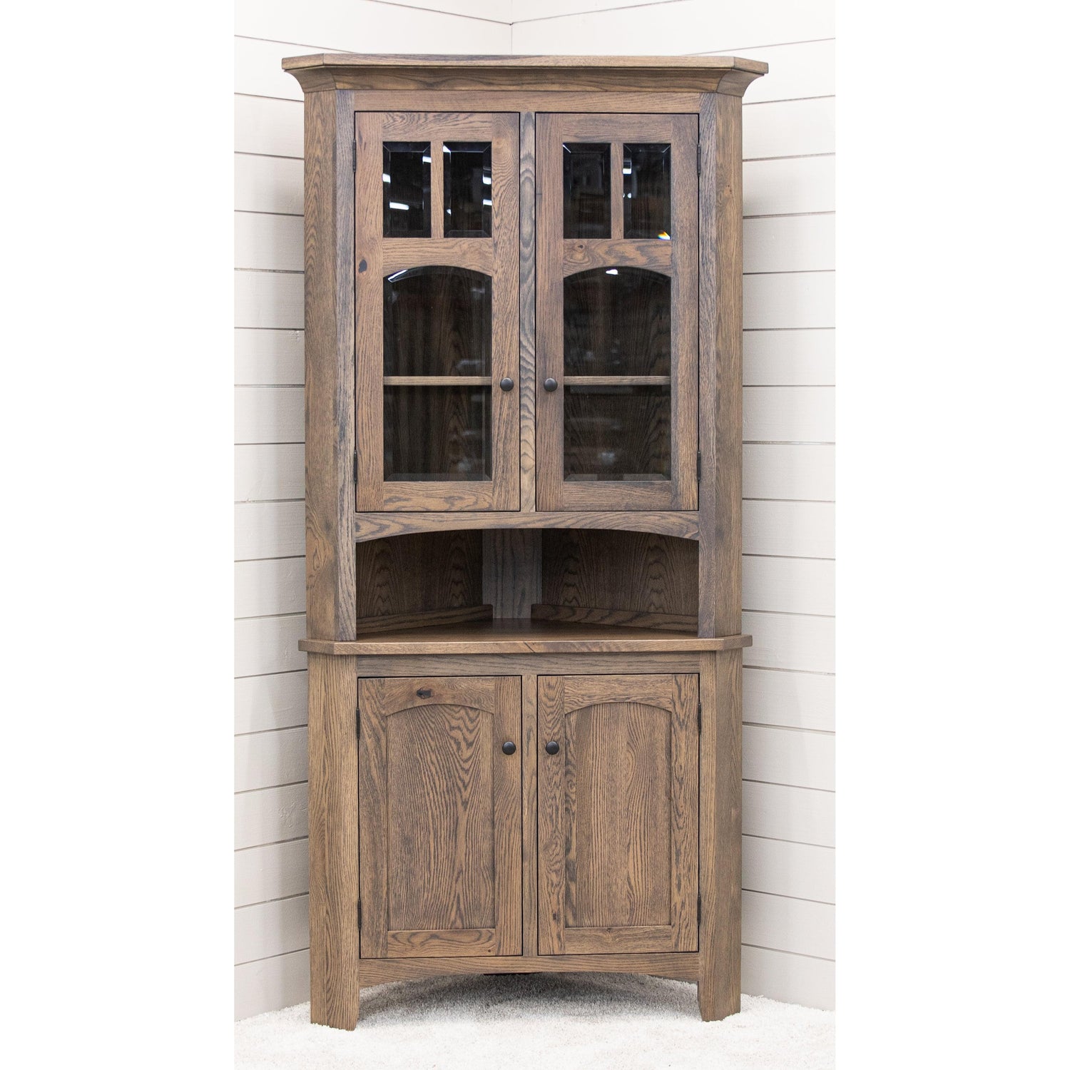 Biltmore White Oak Wood Corner Hutch | SB