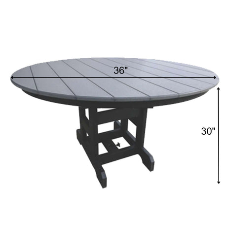 Round Outdoor Amish Poly Dining Table - S