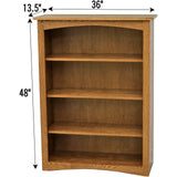 Shaker Solid Wood Bookcase, 48"