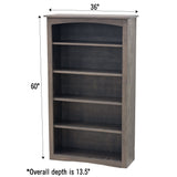 Shaker Solid Wood Bookcase, 60"