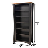 Brooklyn Black & Elm Wood Bookcase | M-EB&E-MC