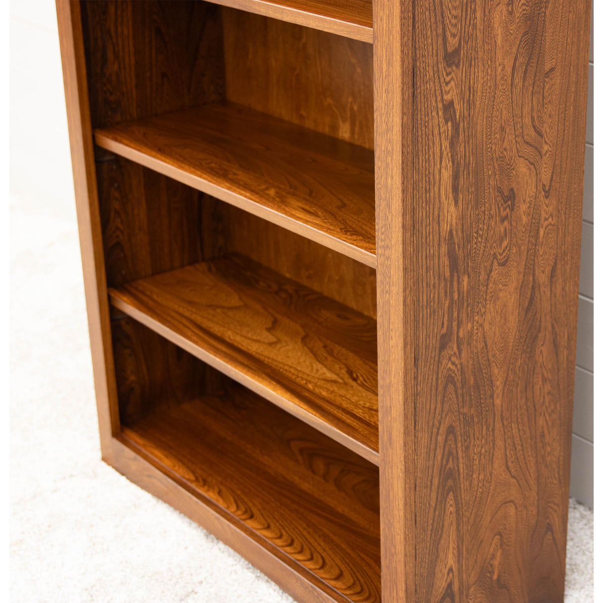 Shaker Solid Elm Wood 72" Bookcase | MC