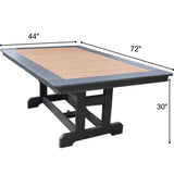 Deluxe Outdoor Amish Poly Rectangle Dining Table - S/P