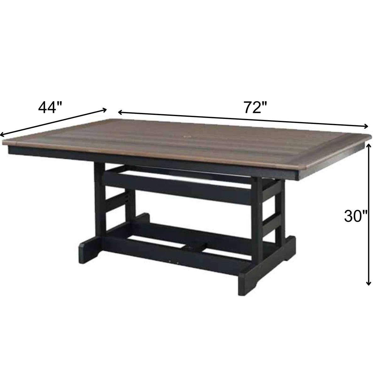 Premier Outdoor Amish Poly Rectangle Dining Table - S/P