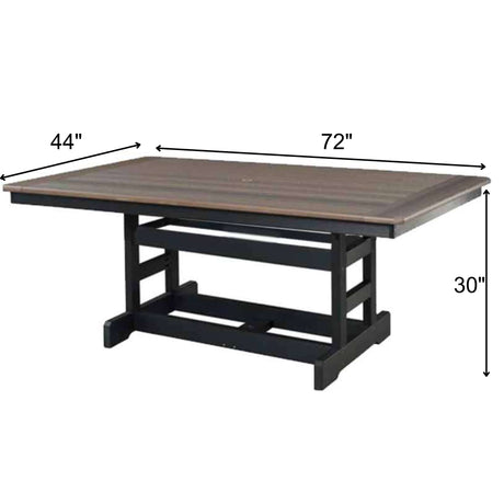 Premier Outdoor Amish Poly Rectangle Dining Table - S/P