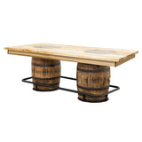 Whiskey Personalized Double Barrel Pub Table