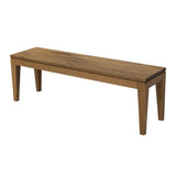 Monroe Mid-Century White Oak Wood Dining Bench | CO