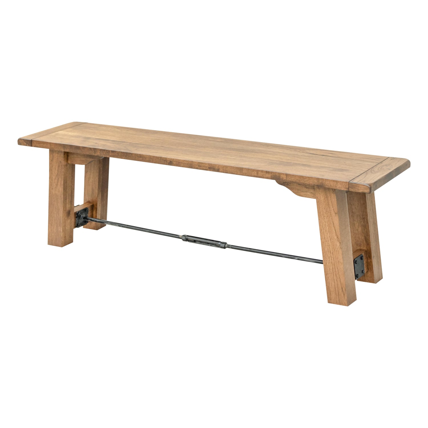 Settler's Trestle Hickory Wood Dining Bench | WB