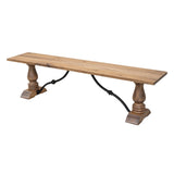 Alexandria Hickory Wood Dining Table Set for 6-8