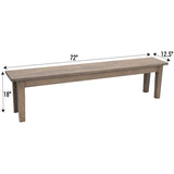 Heavy Shaker Leg Dining Bench