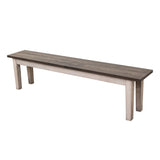 Hillside White & Wood Expandable Amish Dining Set with Bench