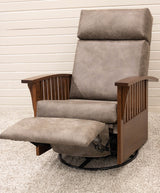 Mission Swivel Glider Recliner with Wood Arms | 1072-B