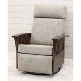 Mission Swivel Glider Recliner with Wood Arms