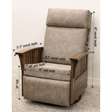 Mission Swivel Glider Recliner with Wood Arms