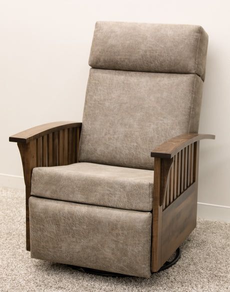 Mission Swivel Glider Recliner with Wood Arms | 22-61