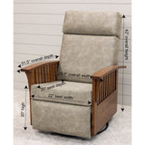 Mission Swivel Glider Recliner with Wood Arms