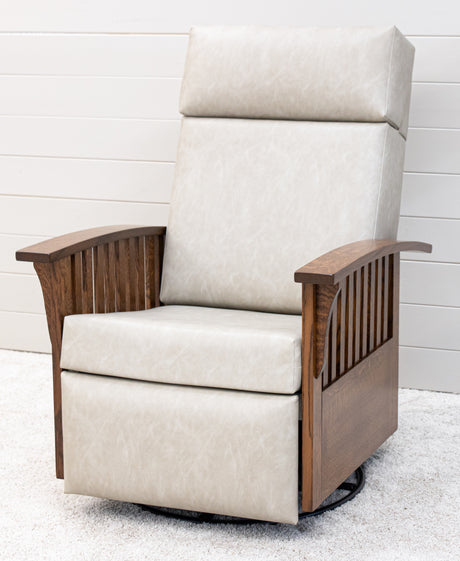 Mission Swivel Glider Recliner with Wood Arms | 4-148