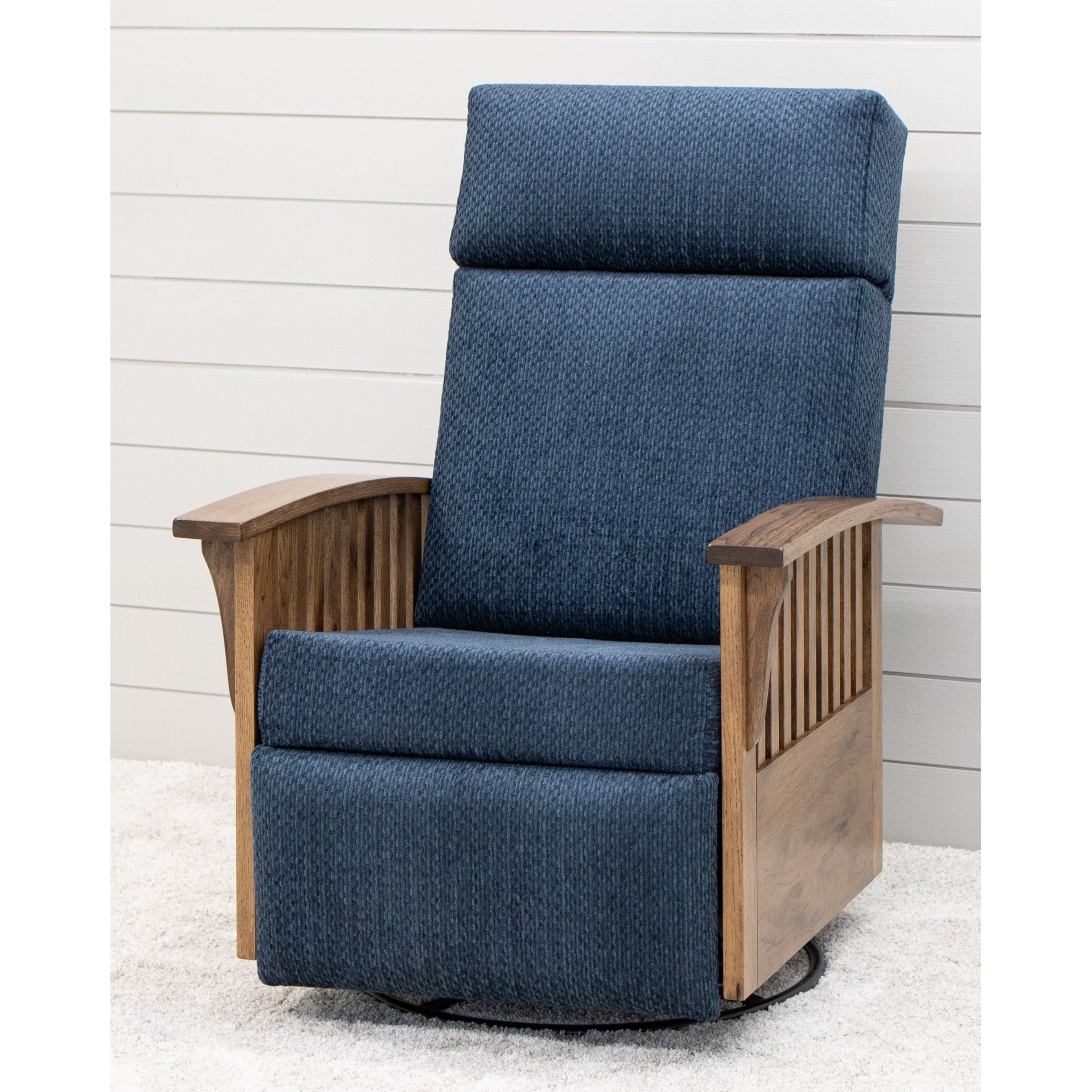 Upstate Amish Furniture Gallery Mission Swivel Glider Recliner - Thumbnail 4