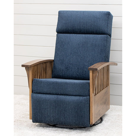 Mission Swivel Glider Recliner with Wood Arms