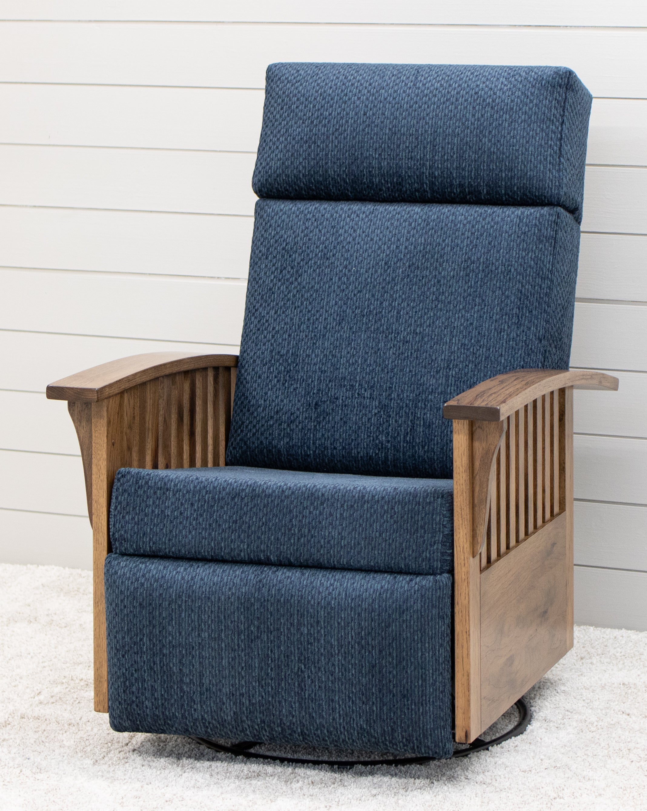 Upstate Amish Furniture Gallery Mission Swivel Glider Recliner - Thumbnail 2