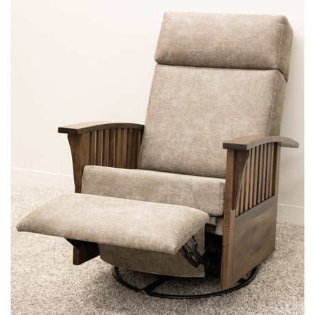 Mission Swivel Glider Recliner with Wood Arms