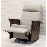 Mission Swivel Glider Recliner with Wood Arms