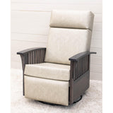 Mission Swivel Glider Recliner with Maple Wood Arms | 4-148