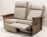 Mission Reclining Loveseat with Wood Arms | 22-61