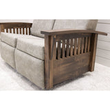 Mission Reclining Loveseat with Wood Arms