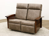 Mission Reclining Loveseat with Wood Arms | 1072-B