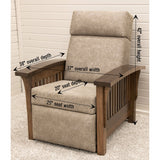 Mission Push Back Recliner with Wood Arms