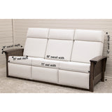 Mission Wallhugger Reclining Sofa with Wood Arms