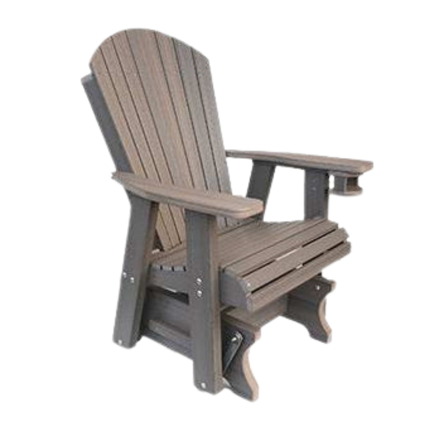 Adirondack Outdoor Amish Poly Glider Rocker | Coastal Gray