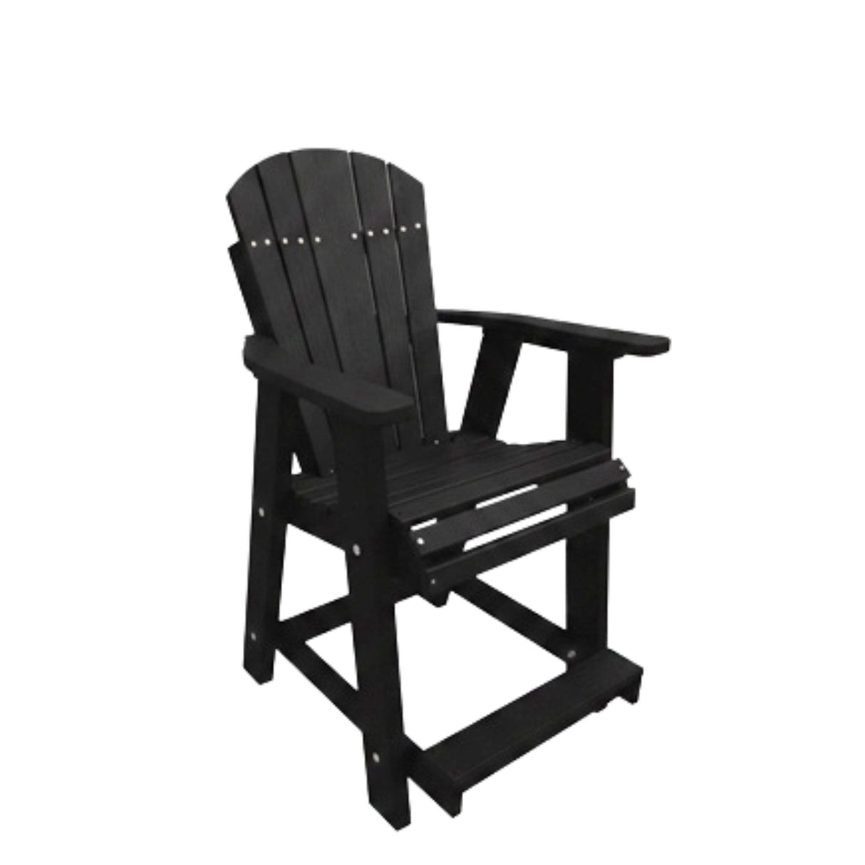 Adirondack Poly Amish Outdoor Bar Stool - Black