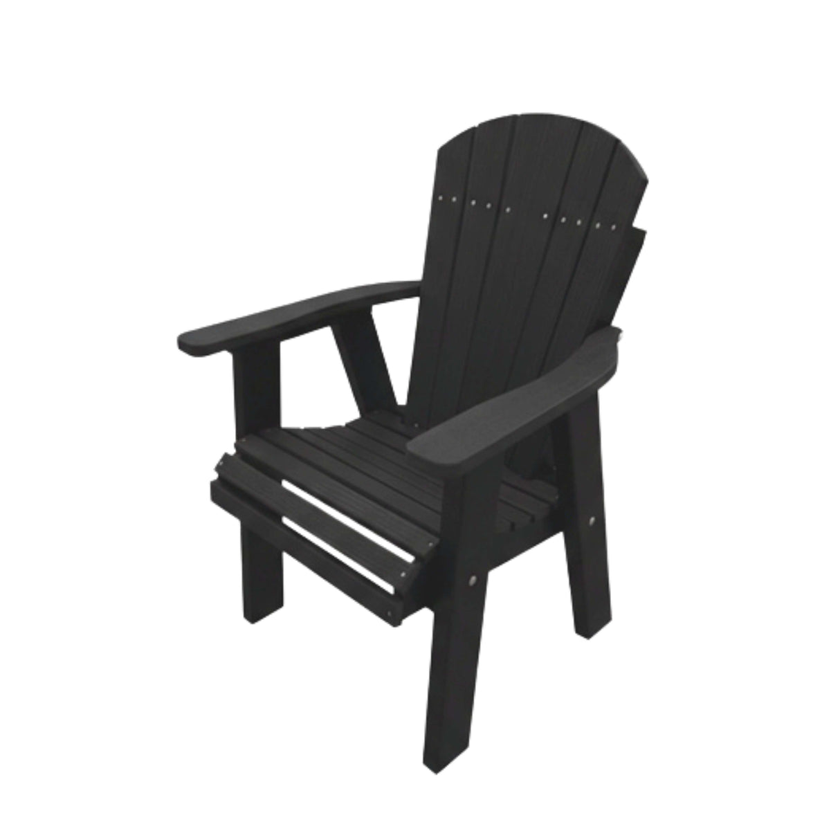 Adirondack Poly Amish Outdoor Dining Chair - Black